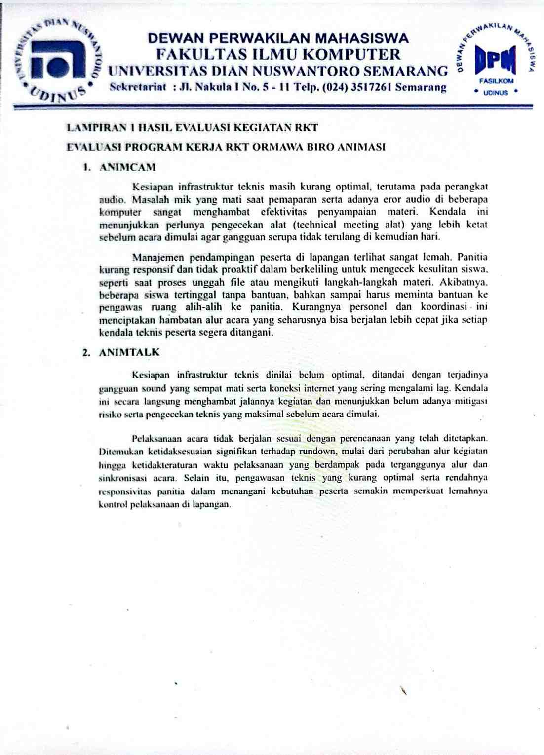 Berita Acara Hasil Evaluasi BIRO ANIMASI